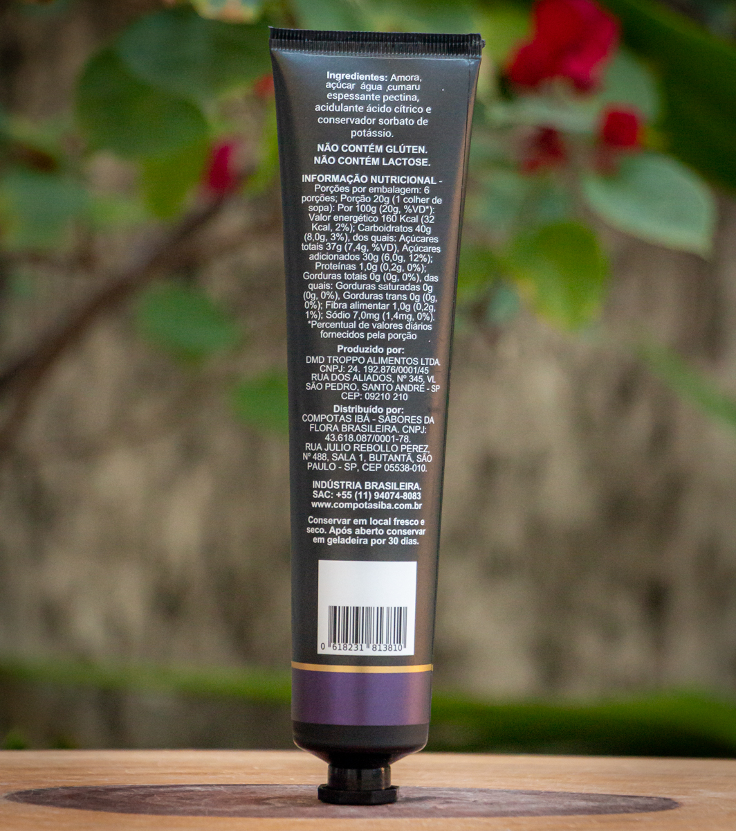 Geleia de Amora com Cumaru - Compotas Ibá - 125g (Bisnaga)