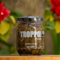 Relish de Pepino Troppo pote de vidro artesanal 210g 100 por cento natural com pedaços de pepino e sementes de mostarda