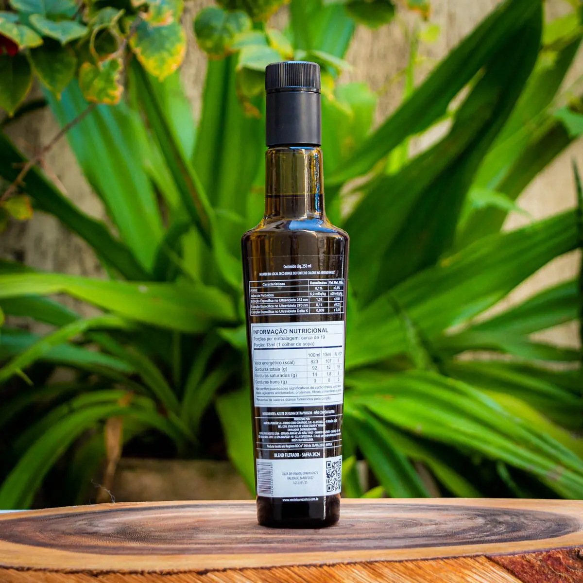 Azeite Extra Virgem Blend1 Informação atestando acidez raríssima de 0,1% do Azeite Extra Virgem Blend Filtrado da luxuosa Safra 2024