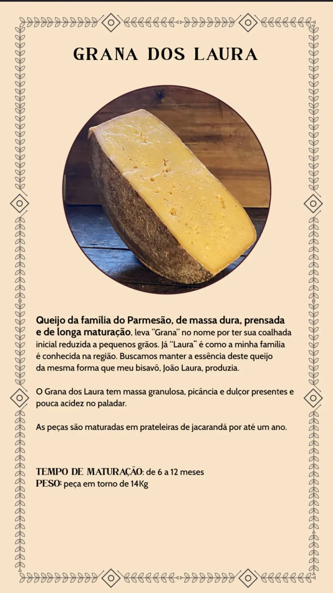 Queijo Grana dos Laura - Queijaria Santo Antônio - 200g