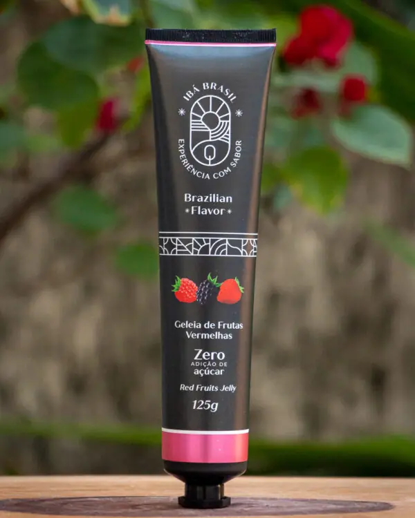 Geleia de Frutas Vermelhas Zero Açúcar - Compotas Ibá - 125g (Bisnaga)