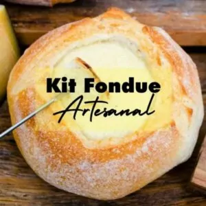Kit fondue com pão italiano
