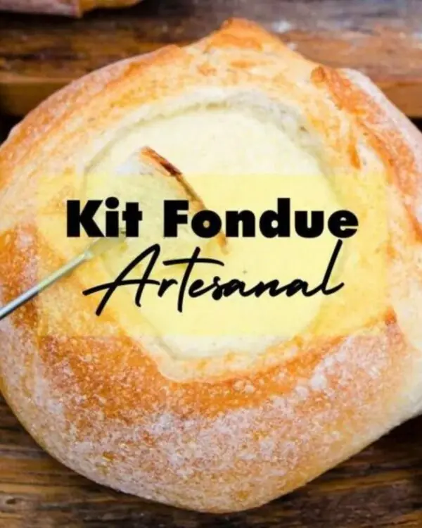 Kit fondue com pão italiano Kit fondue com pão italiano