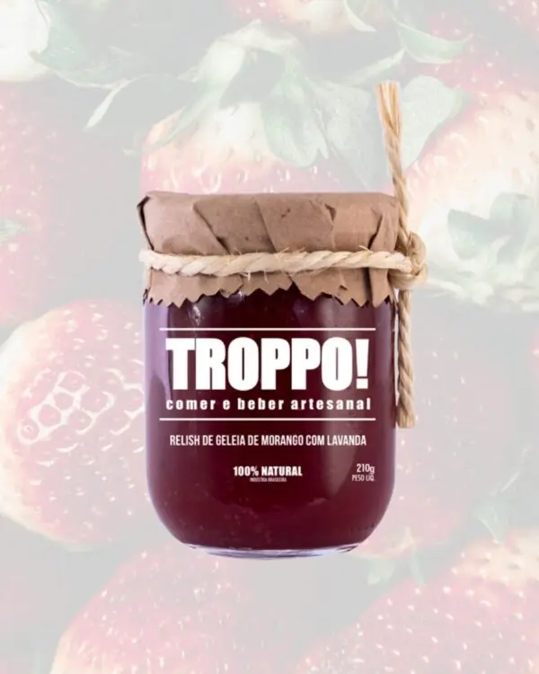 Geleia de Morango com Lavanda - Troppo! - 210g Geleia de Morango com Lavanda - Troppo! - 210g