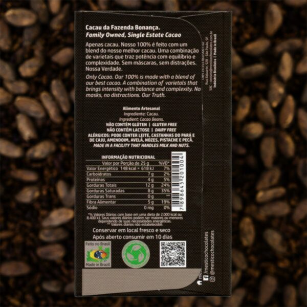 Chocolate Absoluto 100% - Mestiço - 50g - 2