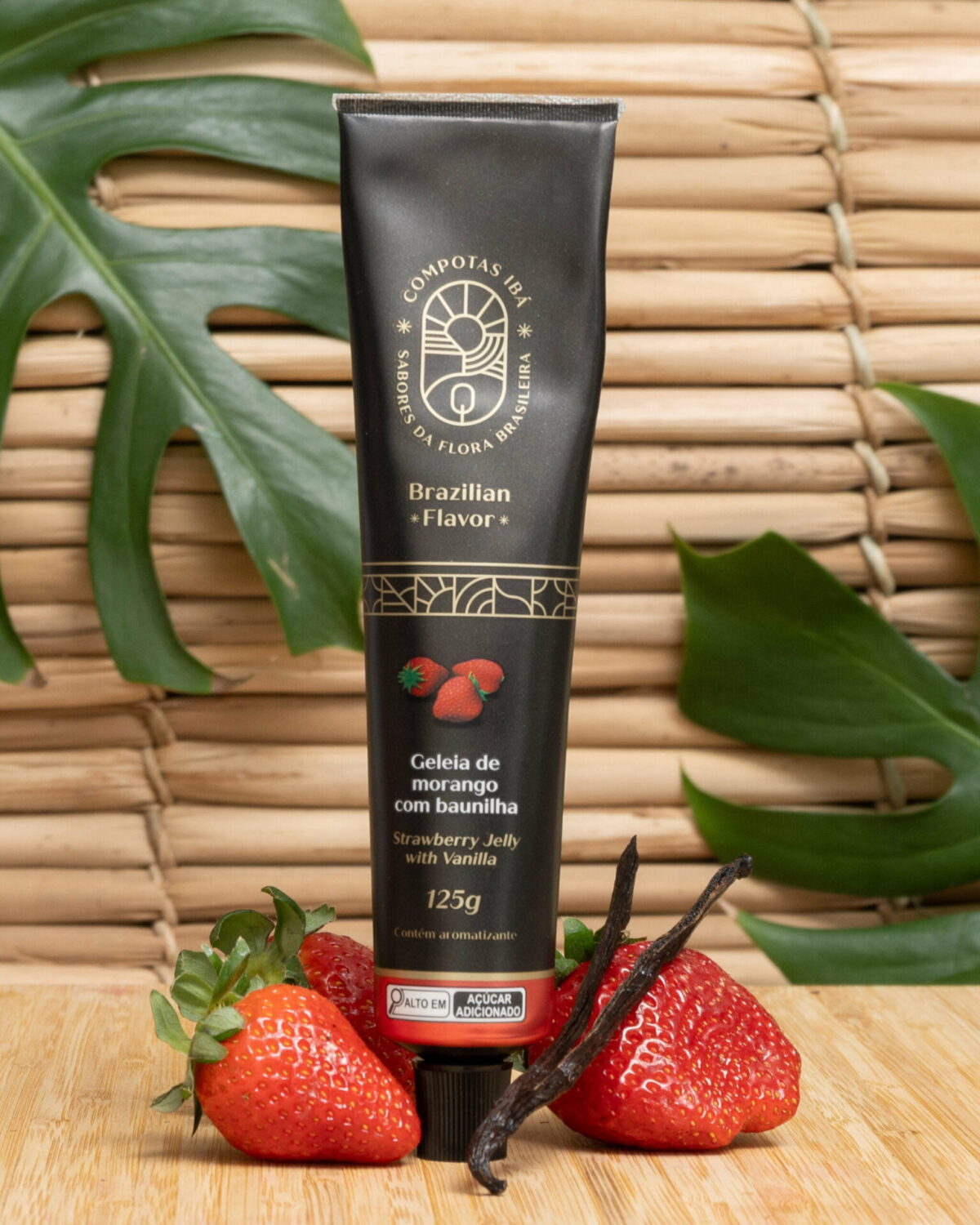 Geleia de Morango com Baunilha - Compotas Ibá - 125g (Bisnaga)