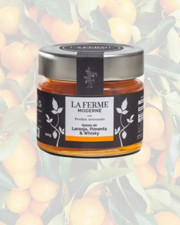 Geleia de Laranja, Pimenta e Whisky - La Ferme Moderne - 200g Geleia de Laranja, Pimenta e Whisky - La Ferme Moderne - 200g
