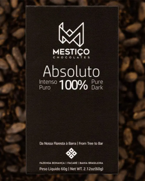 Chocolate Absoluto 100% Mestiço - Cacau Puro Bean to Bar (60g) Chocolate Absoluto 100% Mestiço - Cacau Puro Bean to Bar (60g)
