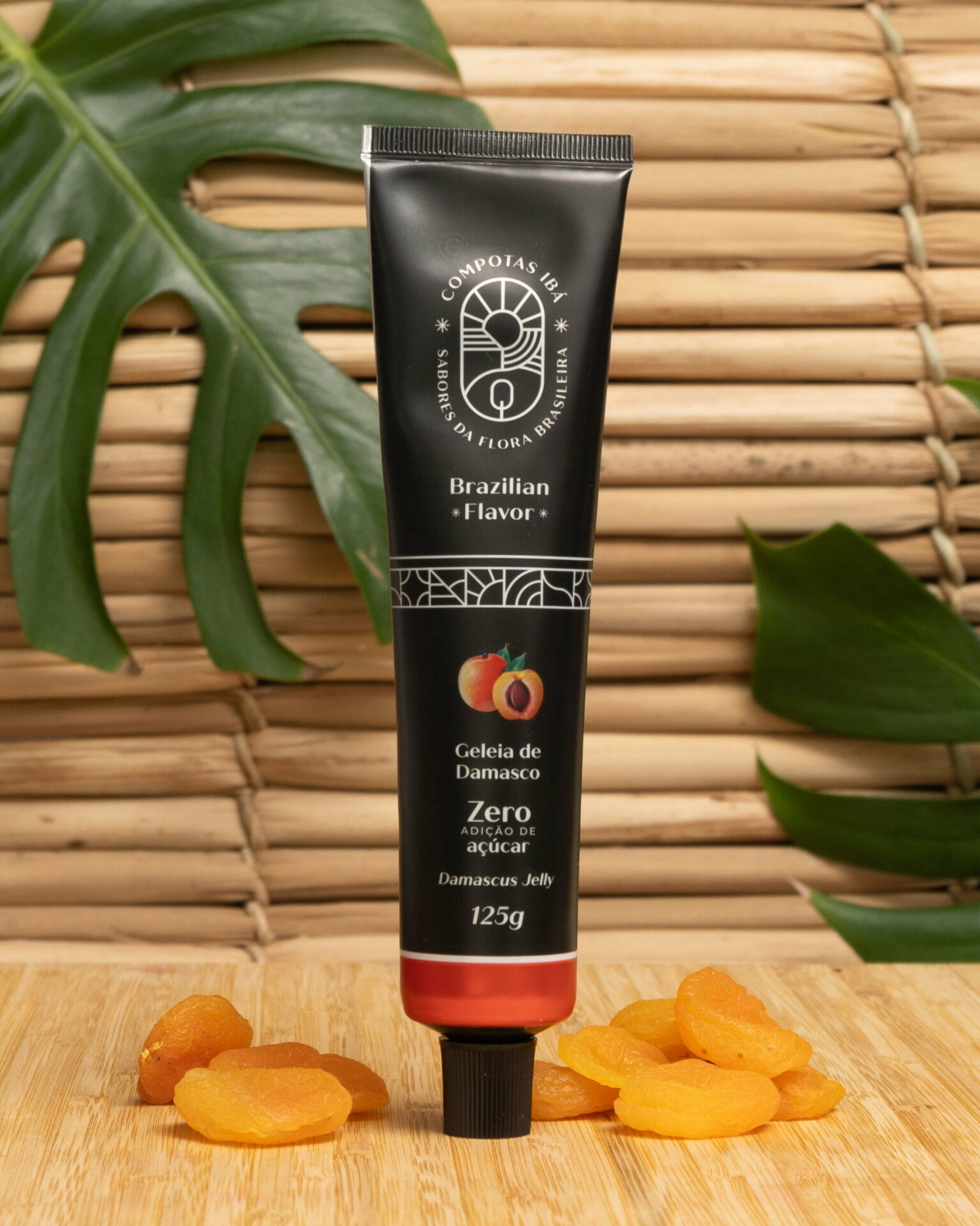 Geleia de Damasco Zero Açúcar - Compotas Ibá - 125g (Bisnaga)