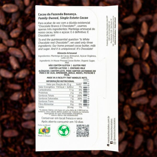 Chocolate Branco 35% - Mestiço - 60g - 2