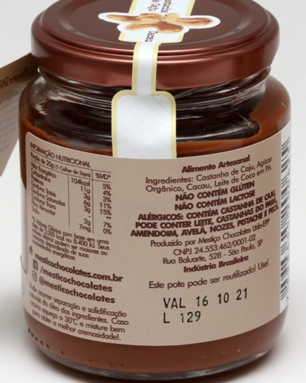 Pasta de Castanha de Caju e Cacau - Mestiço - 210g -1