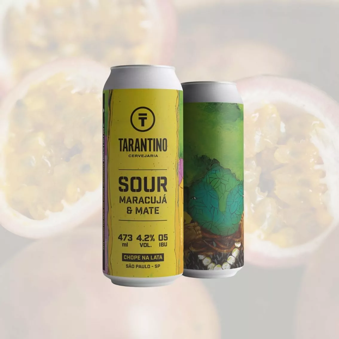 Cerveja Sour Maracujá e Mate – Tarantino – 473ml