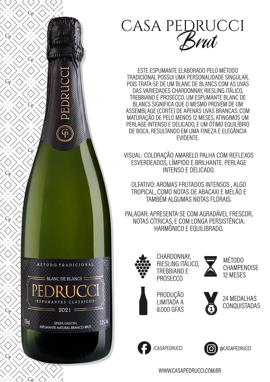 53534aa228d4e62a9bfe0036931d1b20-2.jpeg Espumante Brut Casa Pedrucci 2021 - 750ml