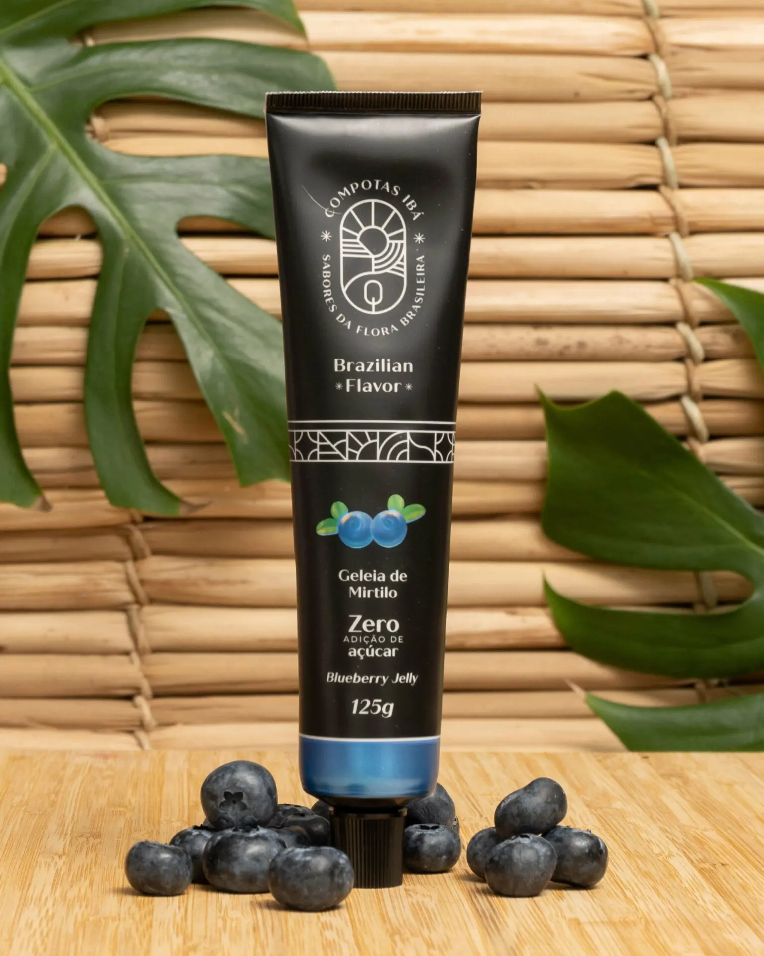 Geleia de Mirtilo Blueberry Zero Açúcar - Compotas Ibá - 125g