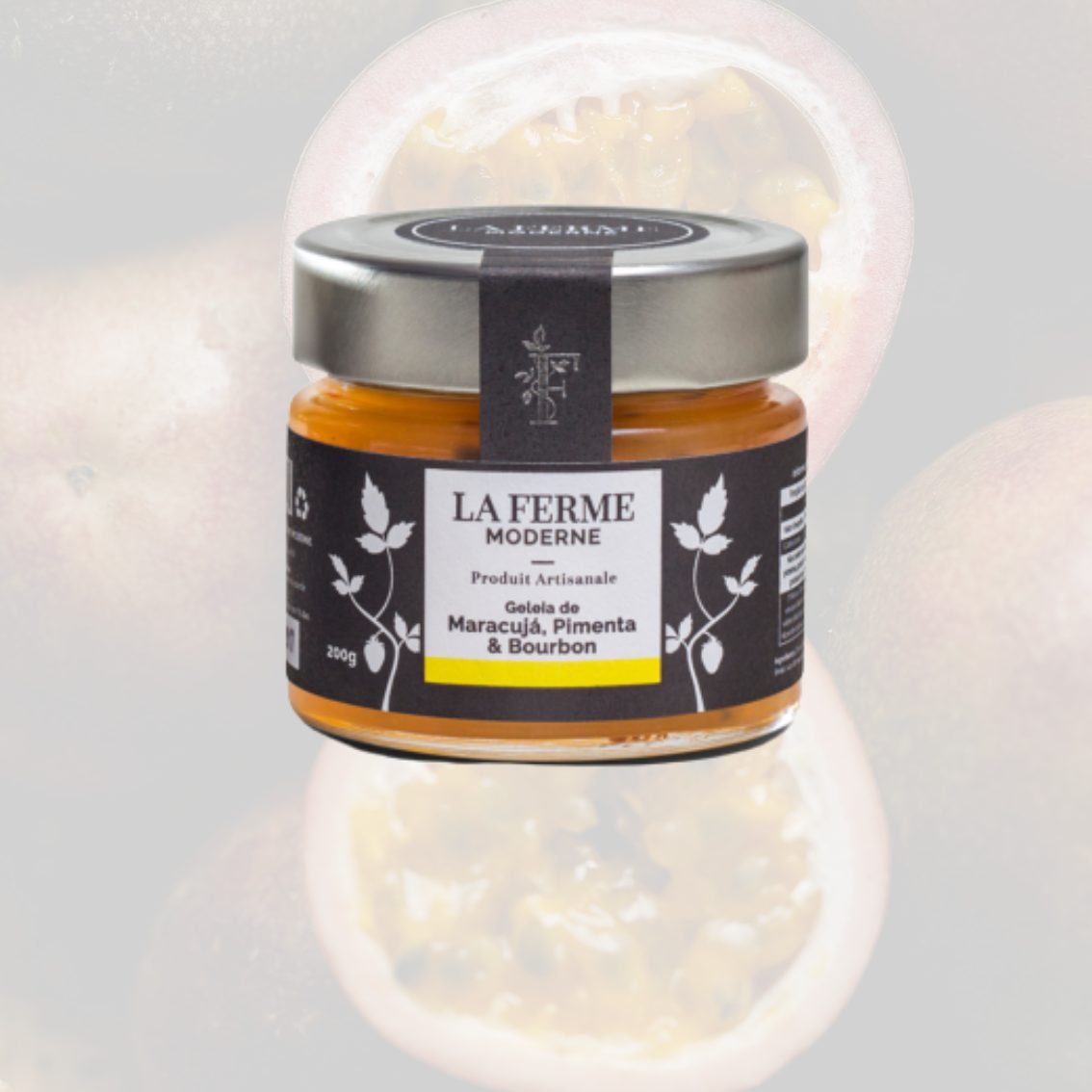 Geleia de Maracujá, Pimenta e Bourbon – La Ferme Moderne – 200g