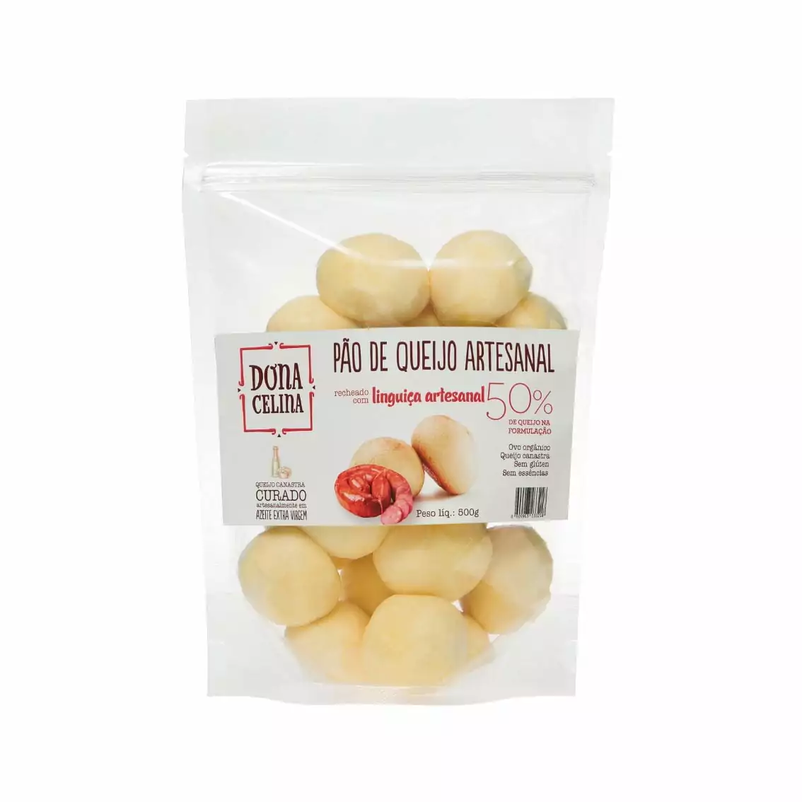 Pão de Queijo de Linguiça (artesanal) - Dona Celina - 500g