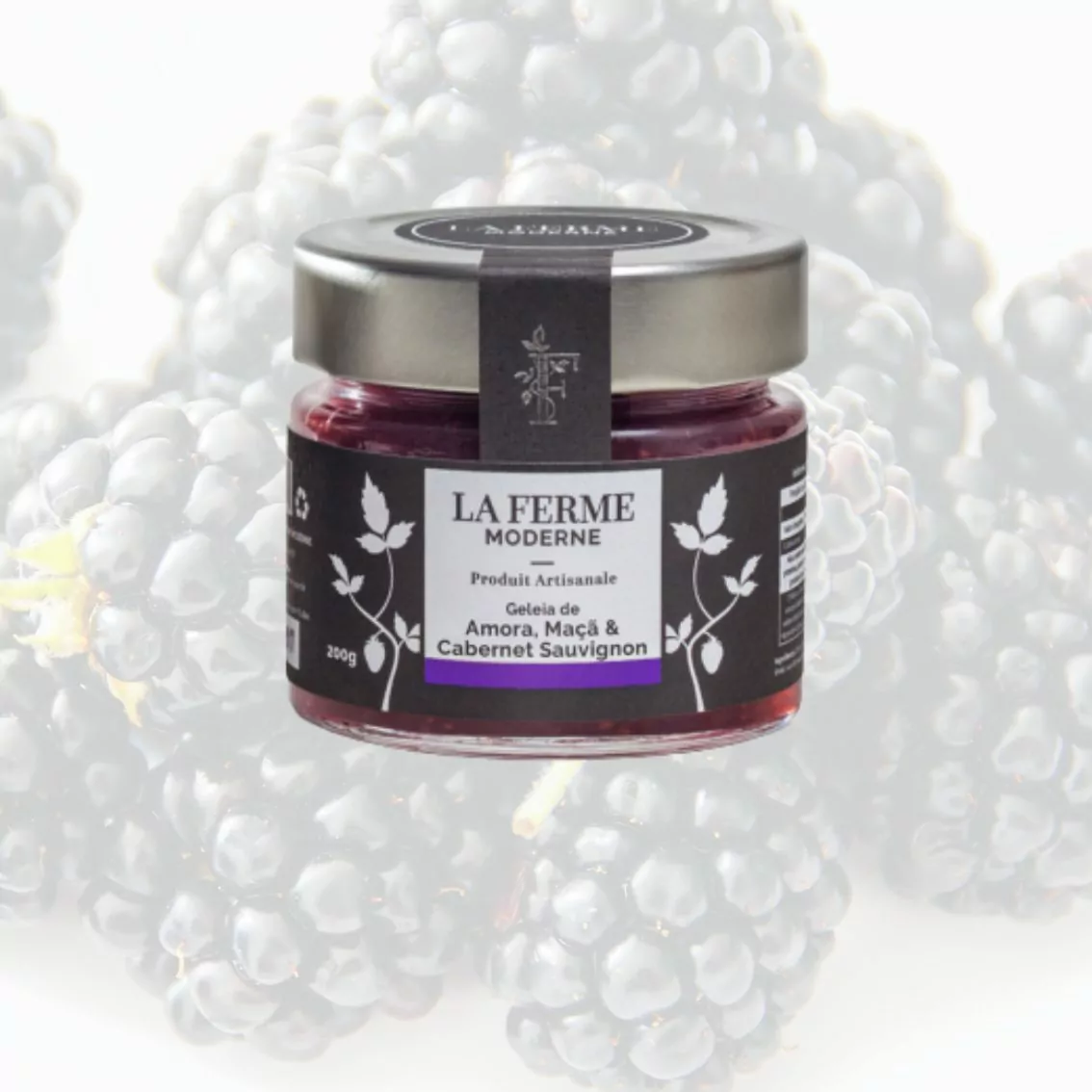 Geleia de Amora, Maçã e Cabernet Sauvignon – La Ferme Moderne – 200g