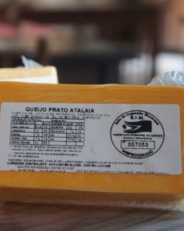 Queijo Prato - Fazenda Atalaia - 300g (aprox.)