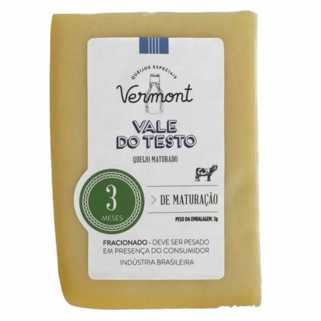 Queijo Vale do Testo 3 meses – Vermont – Pomerode – 150g (aprox.)