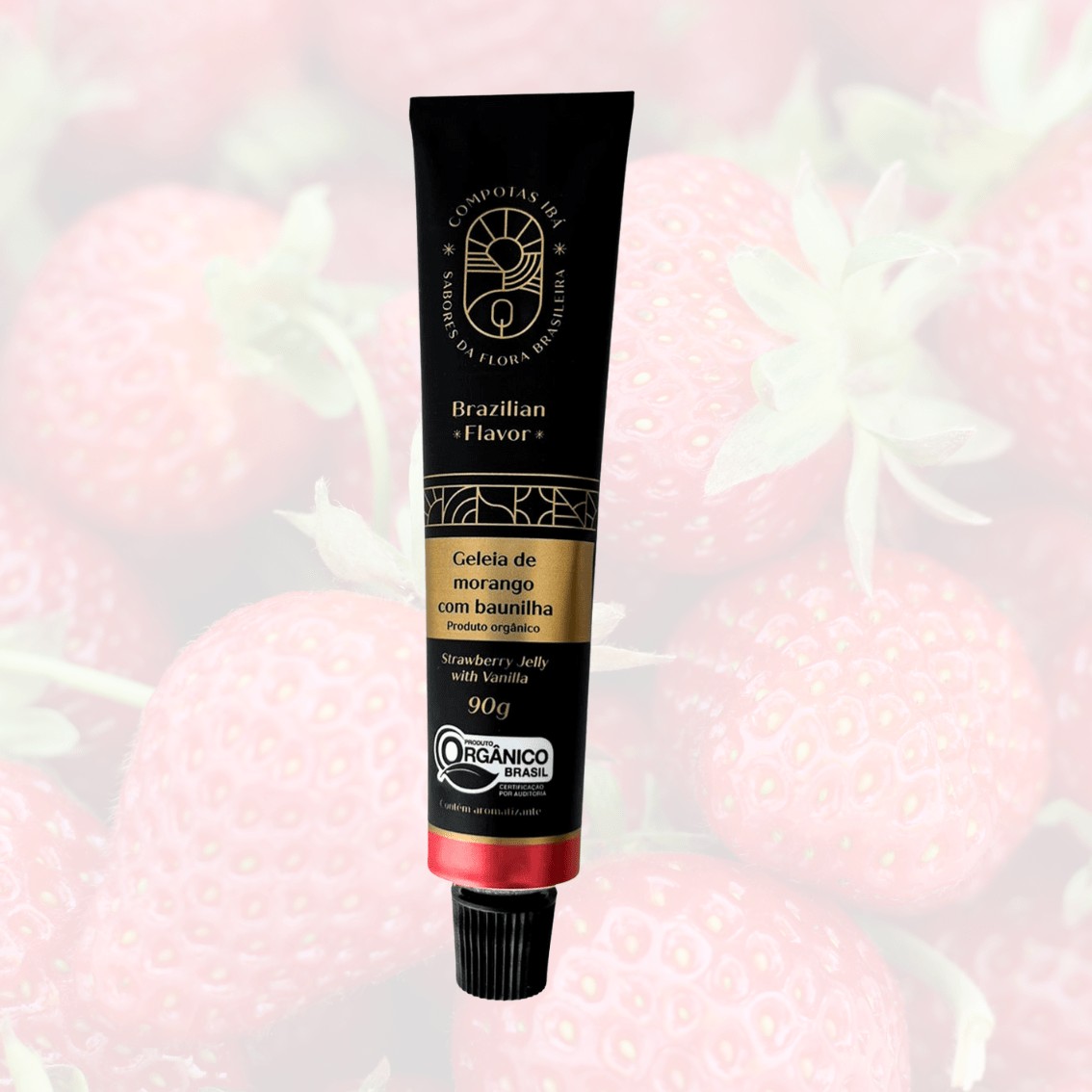 Geleia de Morango com Baunilha - Compotas Ibá - 125g (Bisnaga) -1