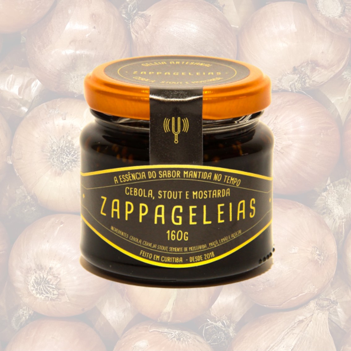 Geleia de Cebola, Cerveja Stout e Mostarda - Zappa Geleias - 160g