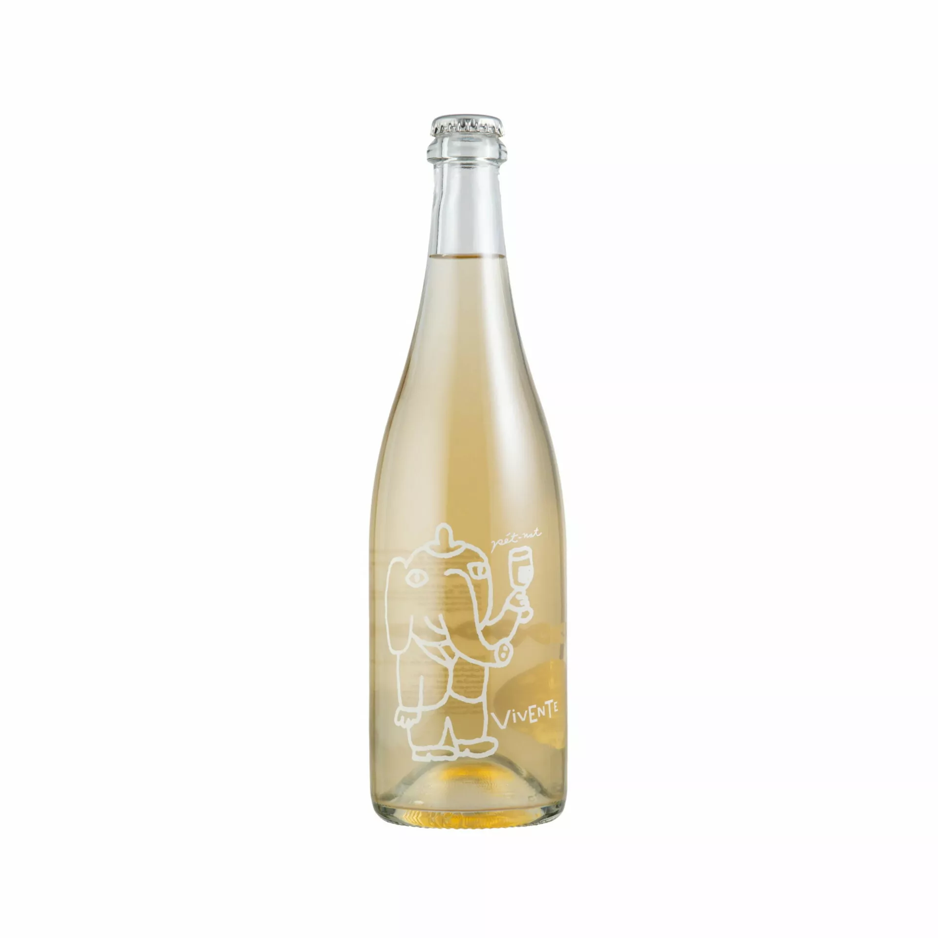 Vinho Pét-Nat Vivente Glera/Chardonnay (Branco) – 750ml