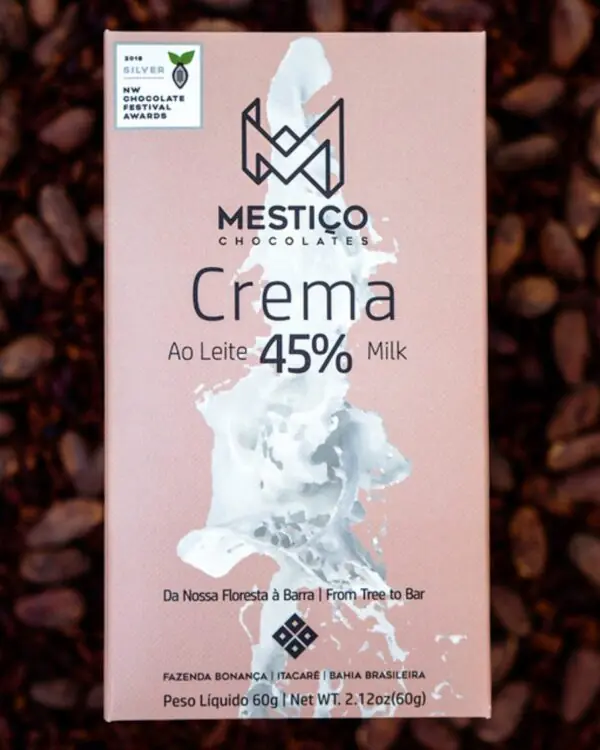 Chocolate ao Leite Crema 45% - Mestiço - 60g Chocolate ao Leite Crema 45% - Mestiço - 60g