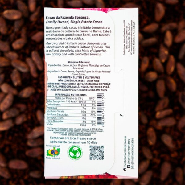 Chocolate Trinitário Intenso 75% - Mestiço - 60g - 2