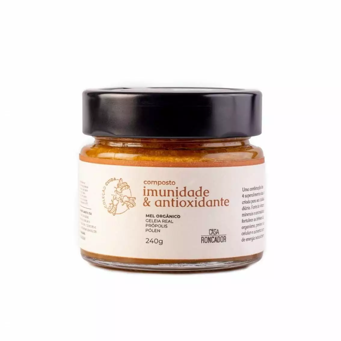 Composto de Mel Orgânico – Imunidade e Antioxidante – 240g
