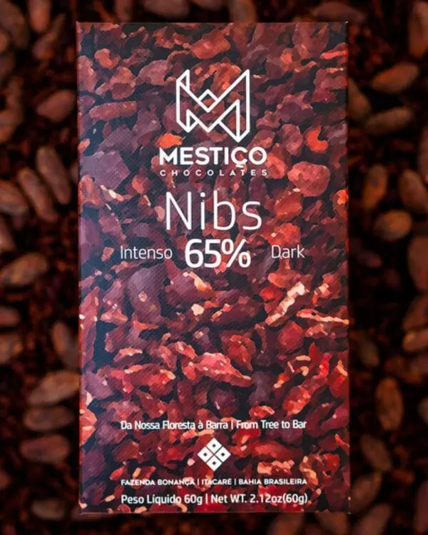 Chocolate Nibs Intenso 65% - Mestiço - 60g Chocolate Nibs Intenso 65% - Mestiço - 60g