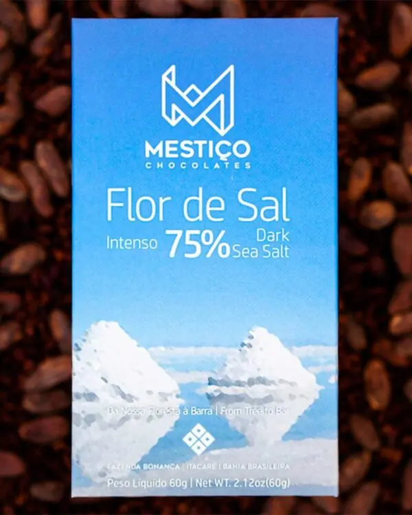 Chocolate Flor de Sal Intenso 75% - Mestiço - 60g Chocolate Flor de Sal Intenso 75% - Mestiço - 60g