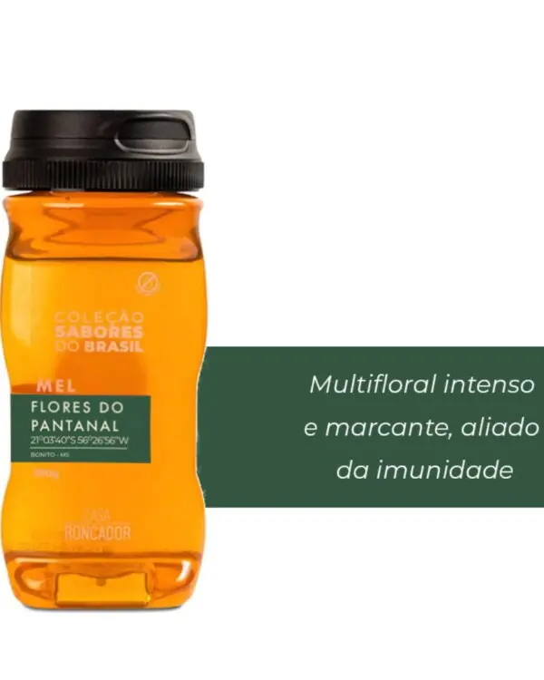 Mel Puro Orgânico - Flores do Pantanal - Casa Roncador - 280g -1
