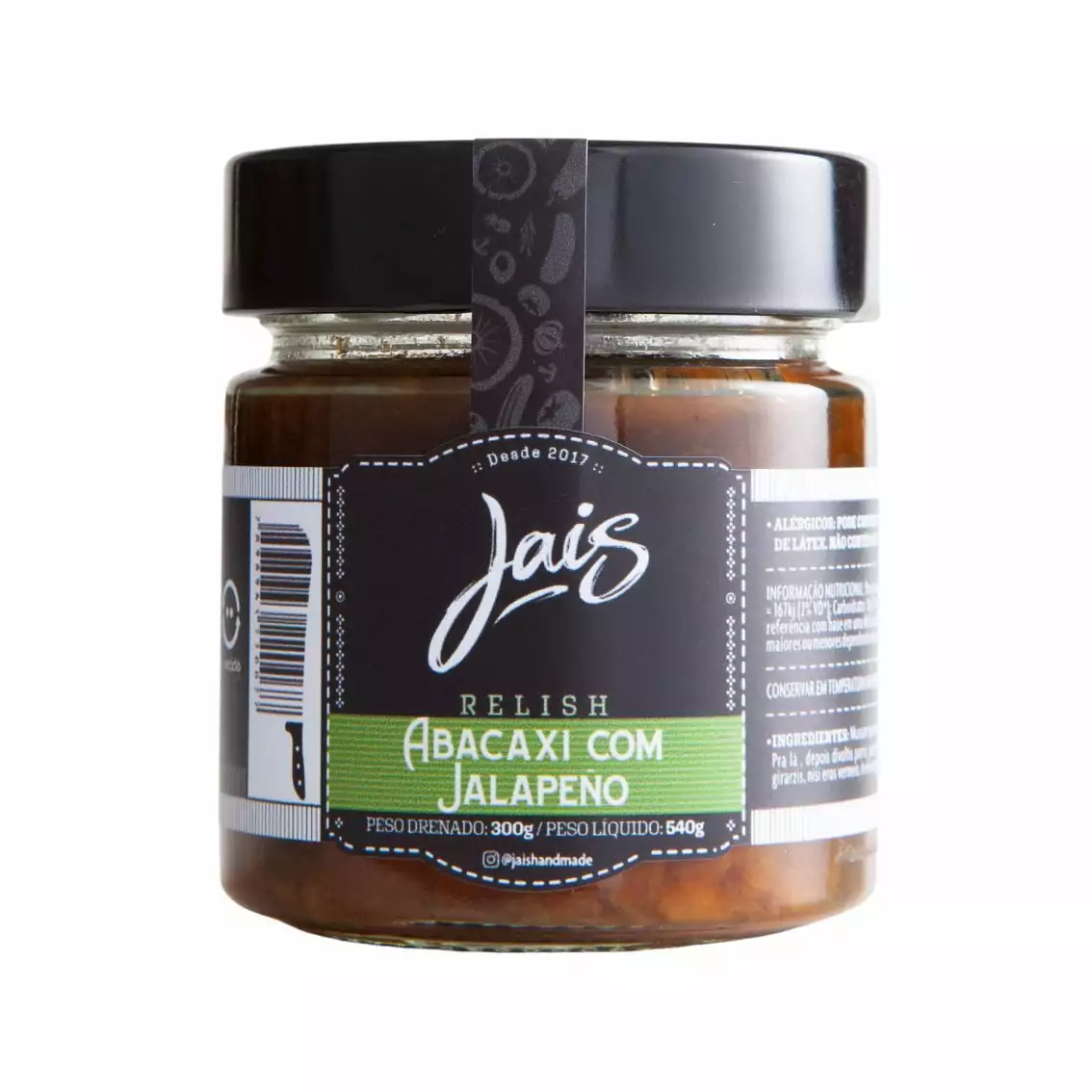 Relish de Abacaxi com Jalapeño – Jais Handmade – 350g