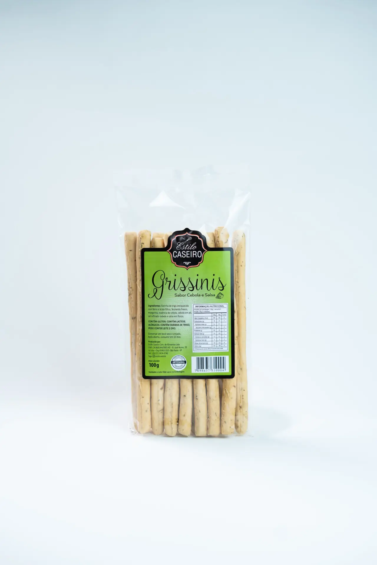 Grissinis Sabor Cebola e Salsa