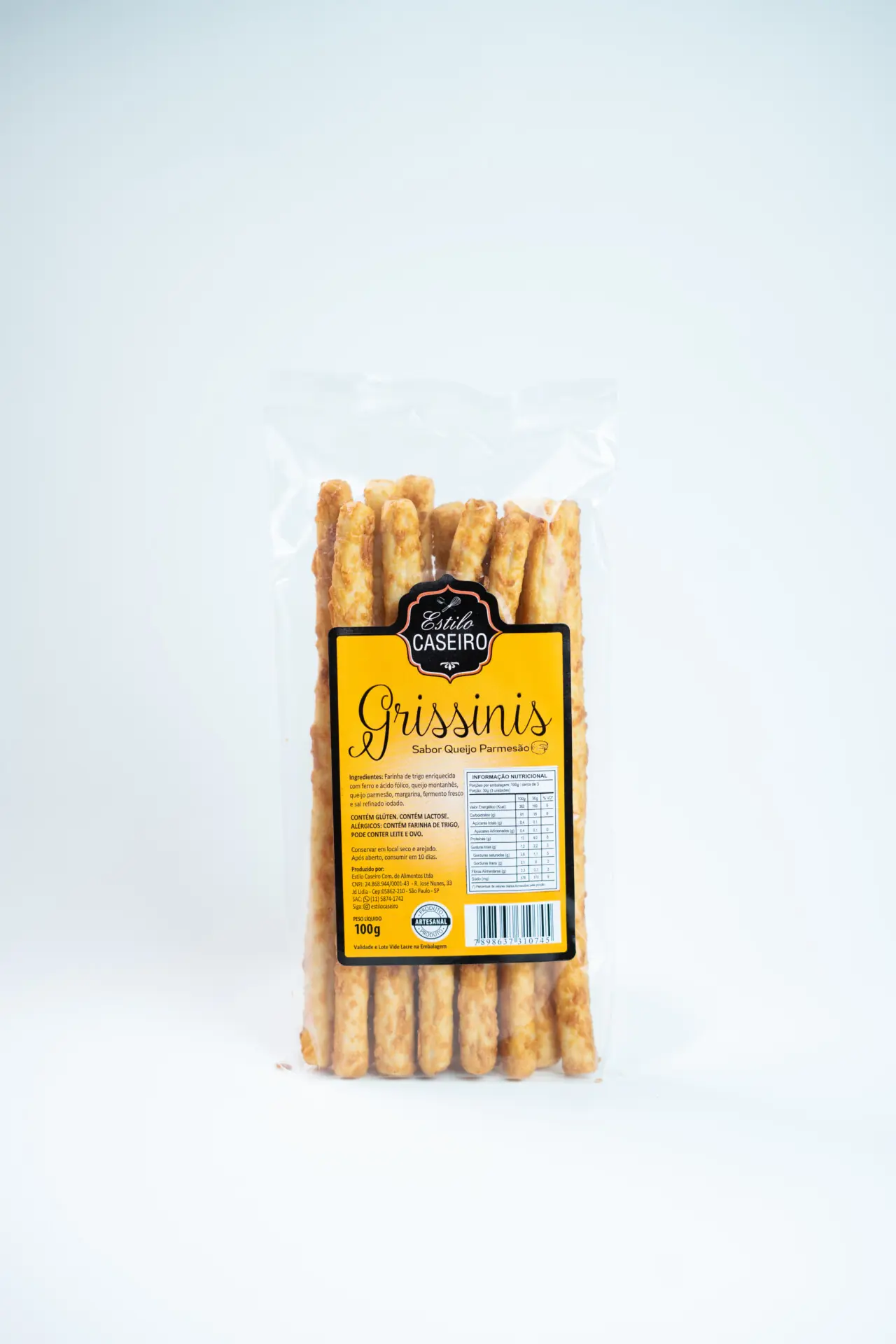 Grissini Sabor Queijo Parmesão
