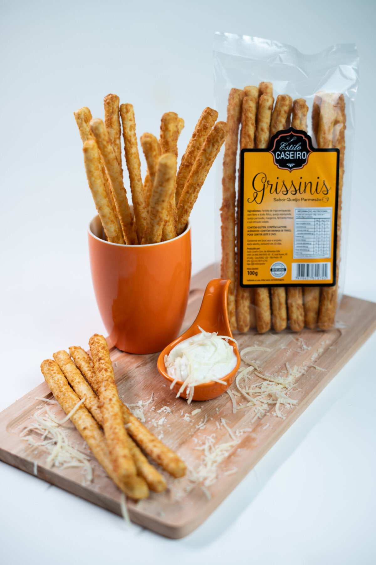 Grissinis Sabor Queijo Parmesão - Estilo Caseiro - 100g