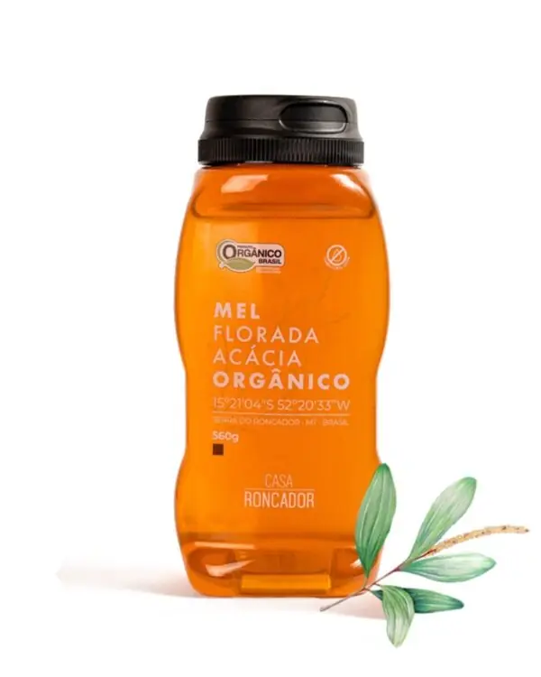 Mel Puro Orgânico  Florada Acácia  Casa Roncador