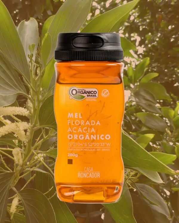 Mel Puro Orgânico  Florada Acácia  Casa Roncador -1