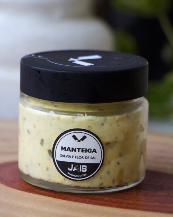 Manteiga de Sálvia e Flor de Sal - Jais Handmade - 180g -1 Manteiga de Sálvia e Flor de Sal - Jais Handmade - 180g -1