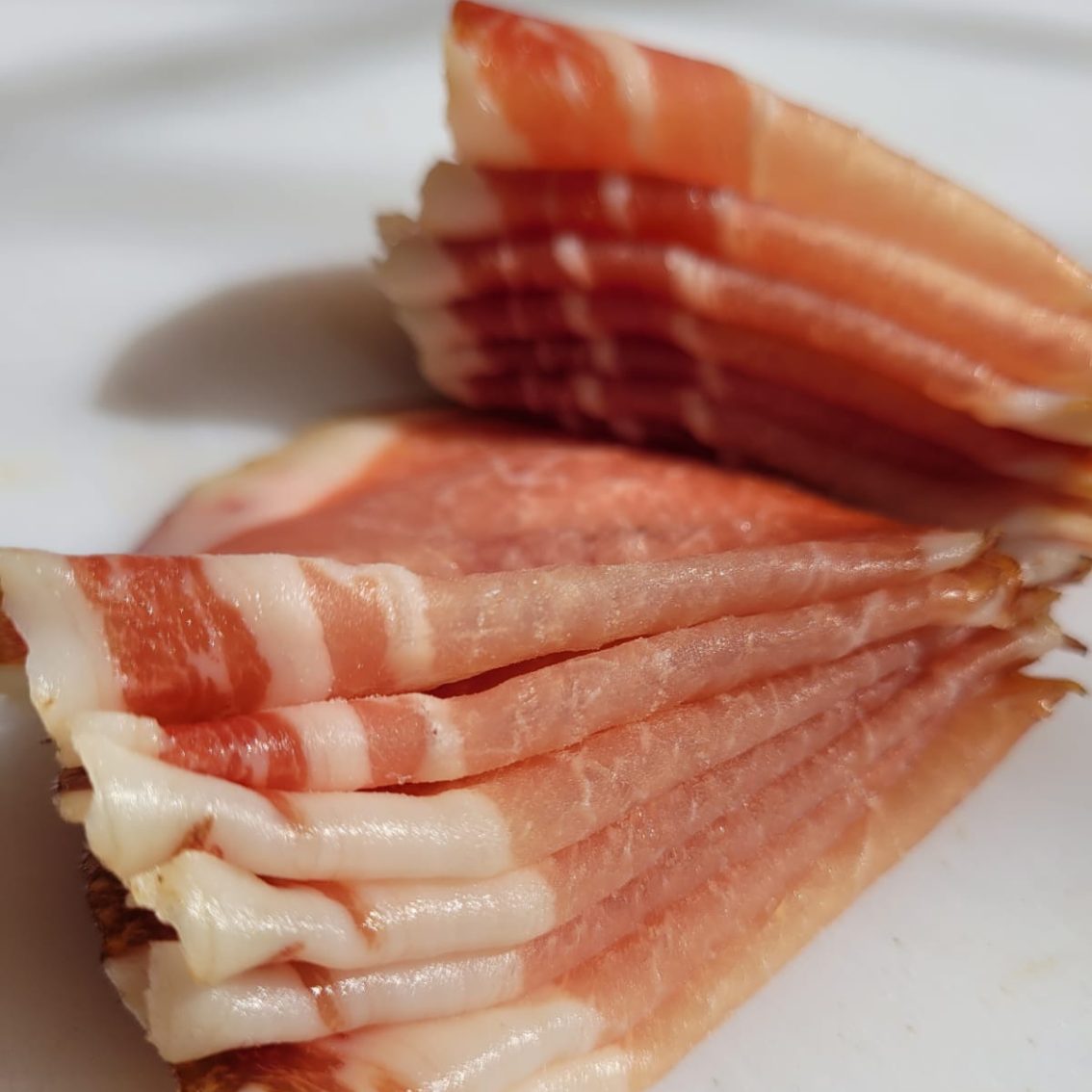 Presunto cru tipo Speck Duroc (fatiada) - Salumeria Mayer - 100g