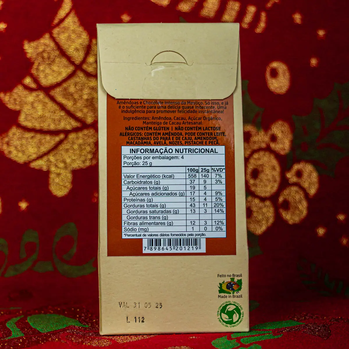 Drageado de Amêndoas com Chocolate 65%  - Mestiço Chocolates - 100g