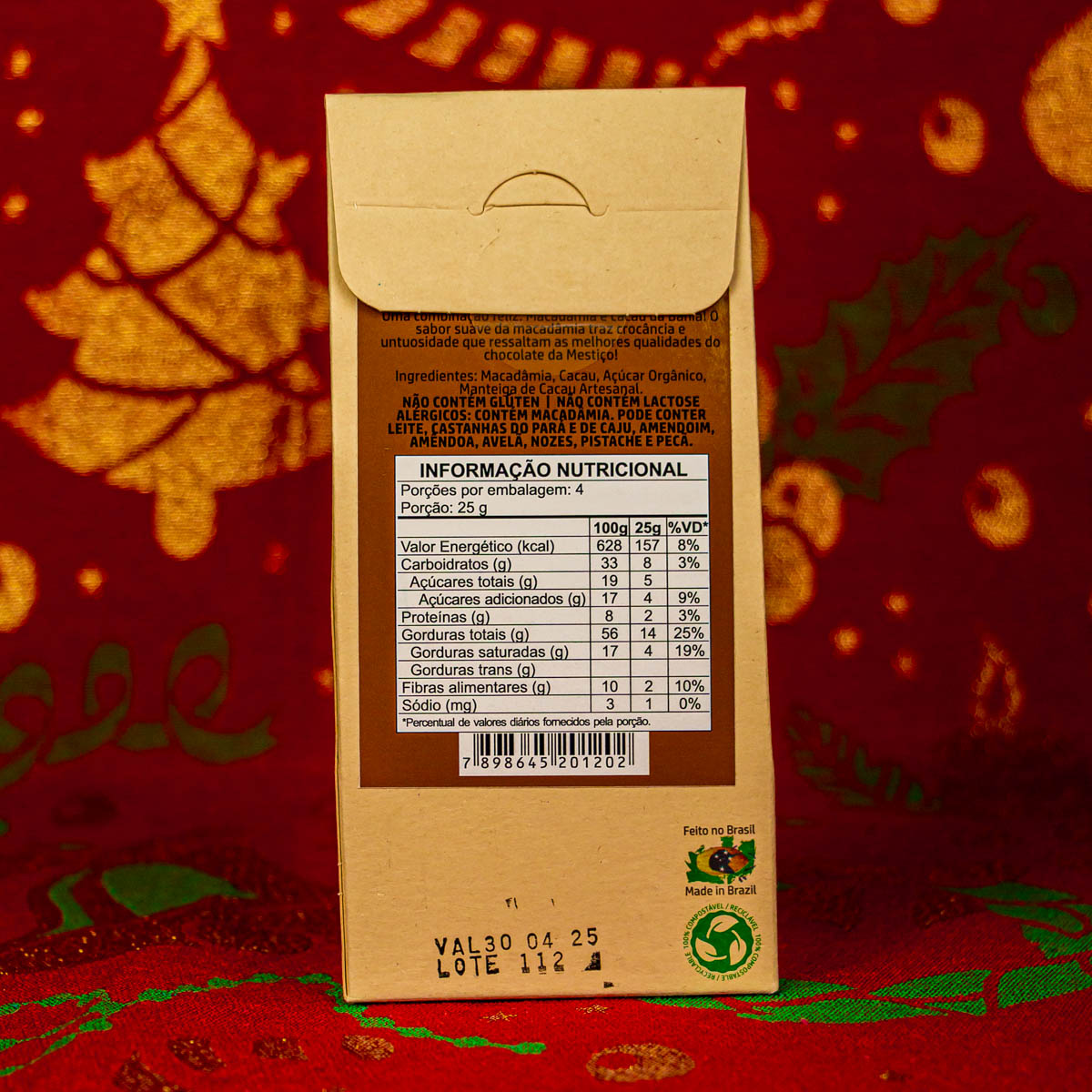 Drageado de Macadâmia com Chocolate 65%  - Mestiço Chocolates - 100g -1