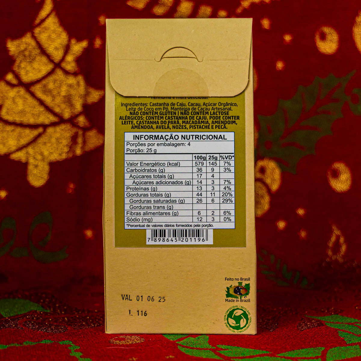 IMG_3618 Drageado de Castanha de Caju com Chocolate Intenso 65% - Mestiço Chocolates - 100g