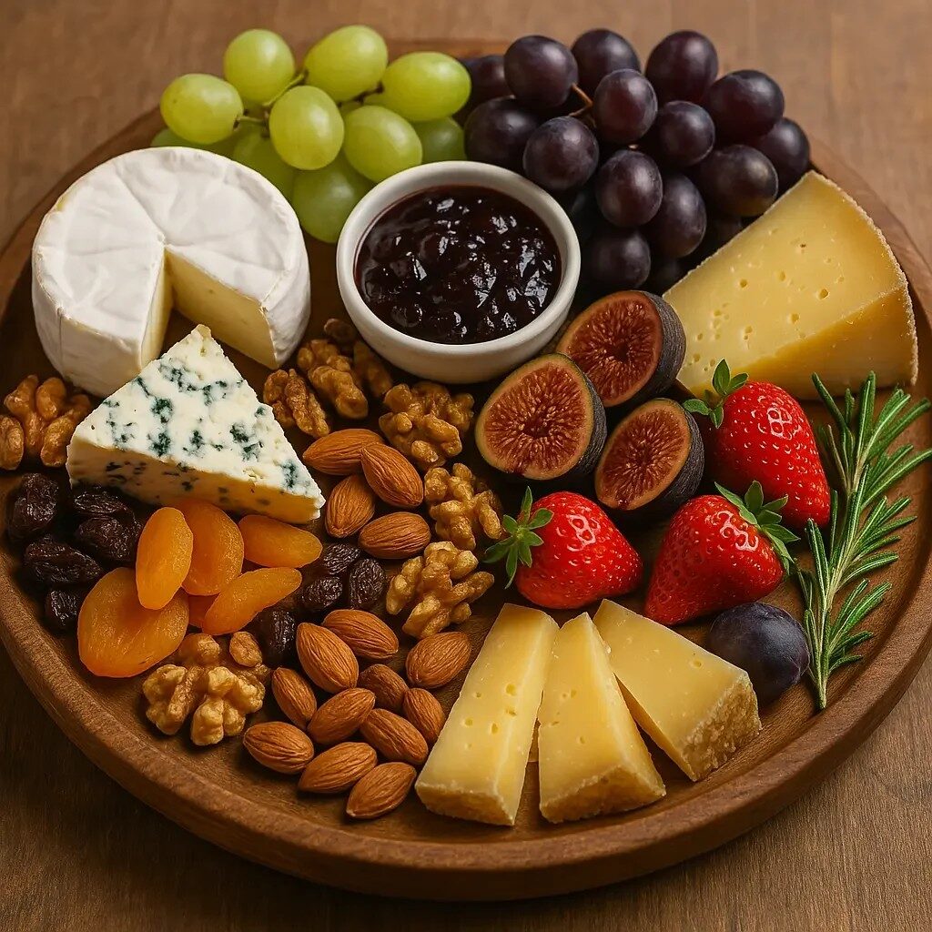 5. Tábua vegetariana com queijos e frutas