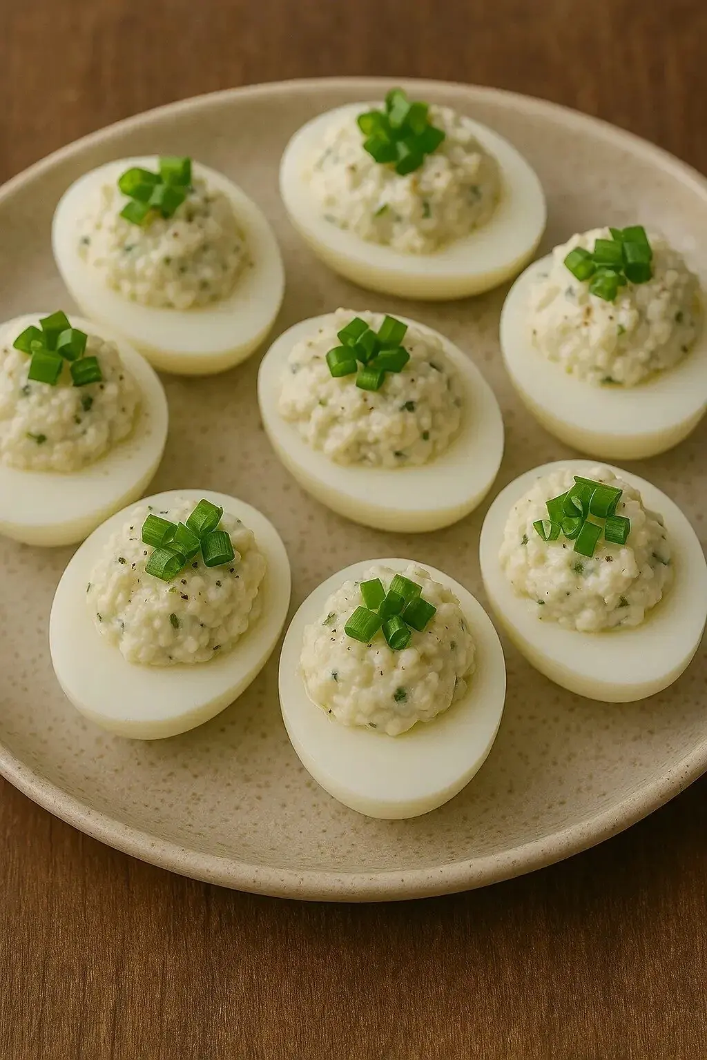 9. Ovos recheados com patê de ricota