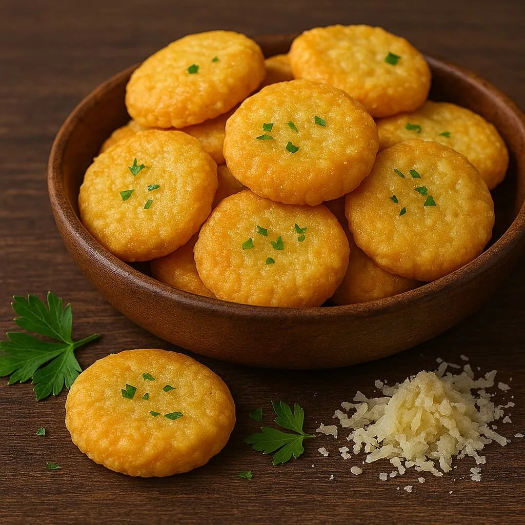 50 Receitas de Petiscos de Boteco para Todas as Ocasiões - 13 Biscoitinhos de queijo parmesão curado