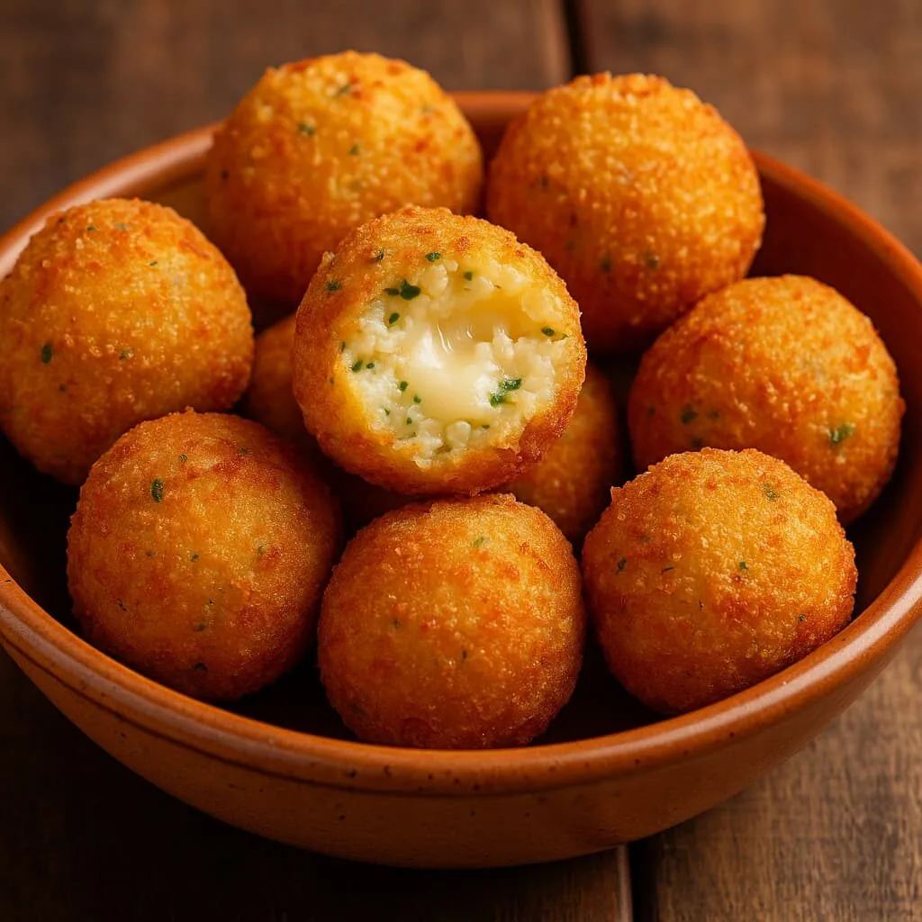 50 Receitas de Petiscos de Boteco para Todas as Ocasiões - 32 Bolinho de Arroz com Queijo