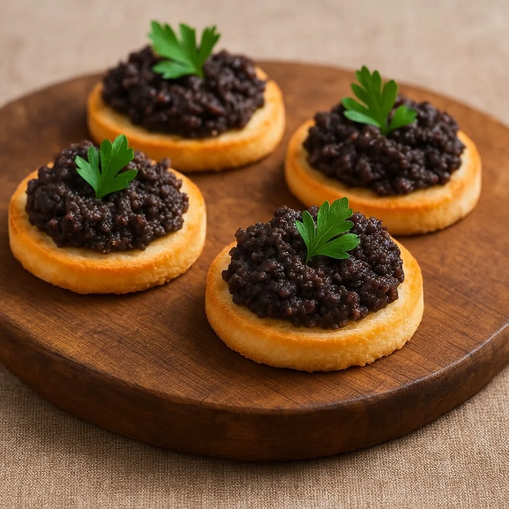 50 Receitas de Petiscos de Boteco para Todas as Ocasiões - 51 Canapés de patê de azeitona preta