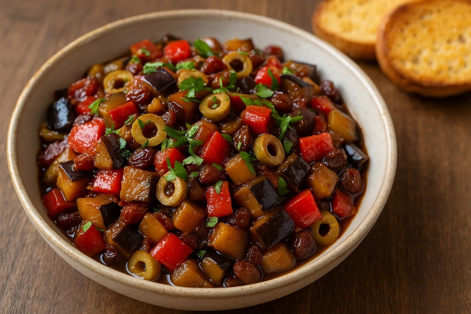 50 Receitas de Petiscos de Boteco para Todas as Ocasiões - 48 Caponata de berinjela
