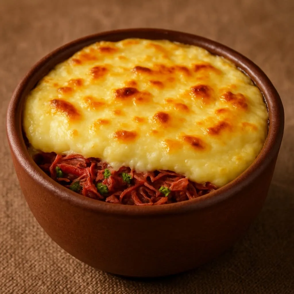 50 Receitas de Petiscos de Boteco para Todas as Ocasiões - 40 Escondidinho de Carne-seca na Cumbuca